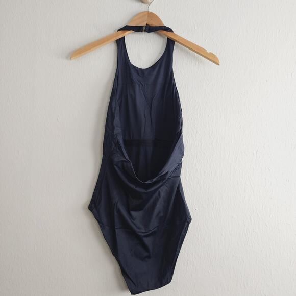 NWT Andie Luzon Black Eco Nylon Open Back One Piece Swimsuit Medium - Picture 10 of 12